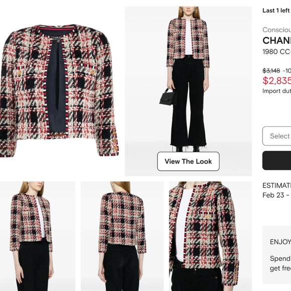 Beautiful Vintage Plaid 2 Pc Double Breasted Tweed Skirt Suit Size 2 - Picture 13 of 13